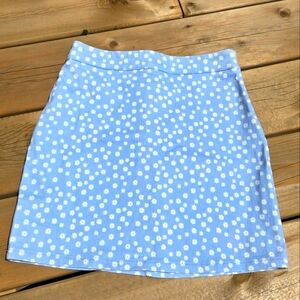 3/$20 FOREVER 21 Blue Floral High Waisted Stretchy Bodycon Mini Skirt, Small